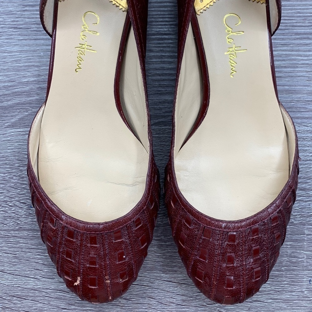 Cole Haan x Nike Air Kitten Heel Woven Leather Slip On Shoes. 8B. - Picture 4 of 10